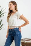 Scallop Lace Top || Cream