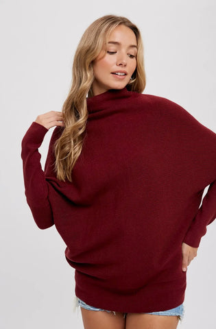 Dolman Sweater ||  Burgundy