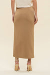 Midi Pencil Skirt || Camel