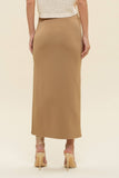 Midi Pencil Skirt || Camel