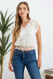 Scallop Lace Top || Cream