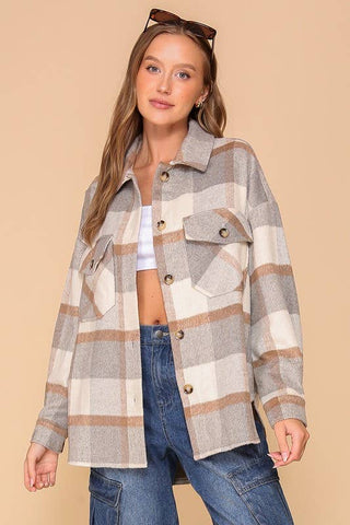 Grey Plaid || Shacket